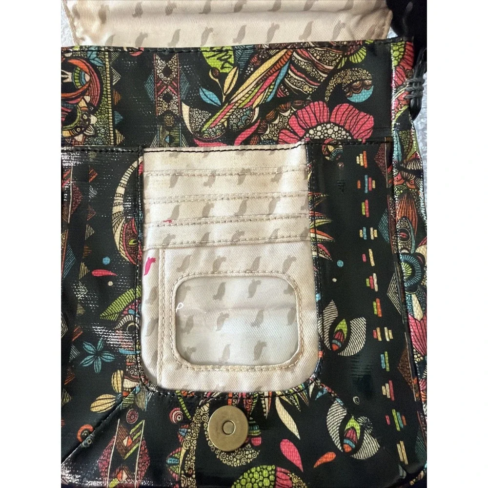 Sak Roots Purse Crossbody Bag Coated Eco Twill Floral Print Multicolored